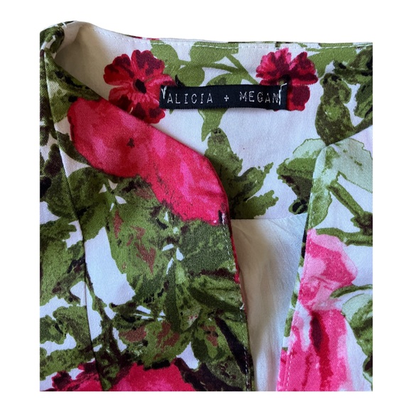 Alicia + Megan Floral Reverse Crop Jacket/Blazer Women Size Small - Picture 4 of 6